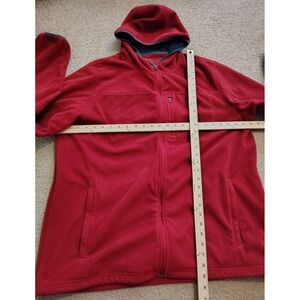 LL Bean Fleece Lined Flannel Hoodie Shirt Jacket Size XL Camp/Fishing/Everyday